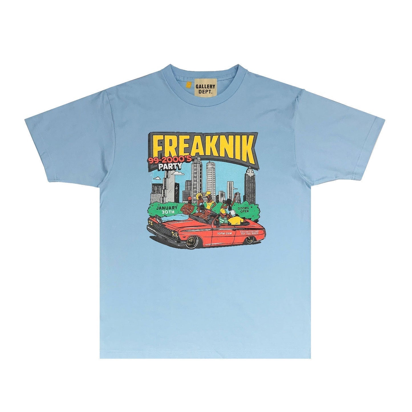 Gallery Dept T Shirt Retro Printed Loose Short-Sleeved Shirt